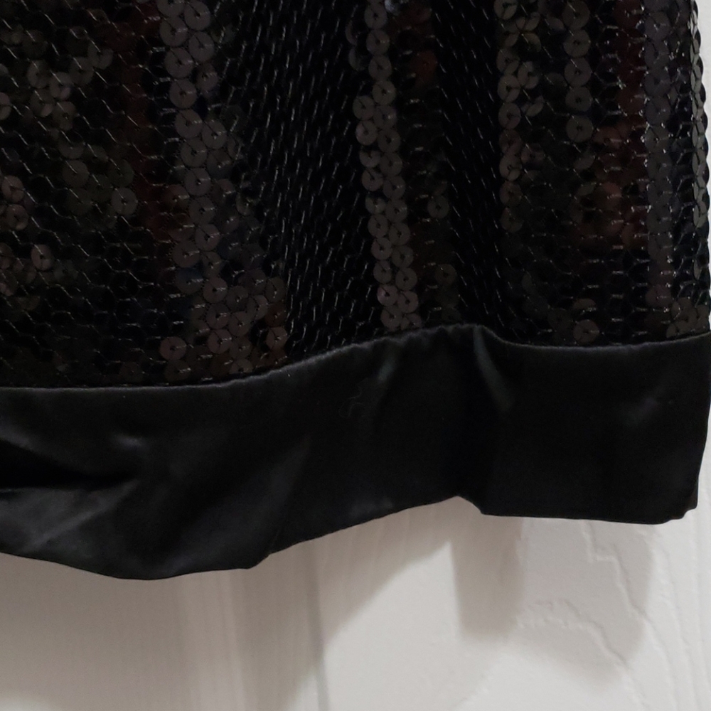 Alexia Admor V Neck Sleeveless Sequin BLK Dress L - Picture 8 of 8
